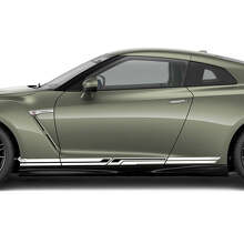 Kit 2 Adesivi per Modanature Laterali Porte per Nissan GT-R 2