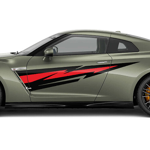 Kit adesivi grafici per porta laterale Lightning per Nissan GT-R