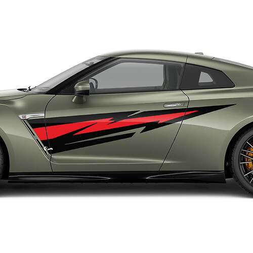Kit di decalcomania grafica delle porte laterali per Nissan GT-R 3
