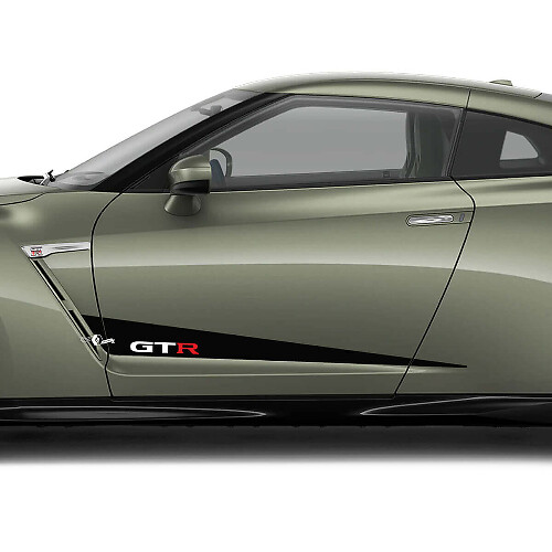 Adesivo laterale in vinile a strisce geometriche GT-R per Nissan GT-R_1