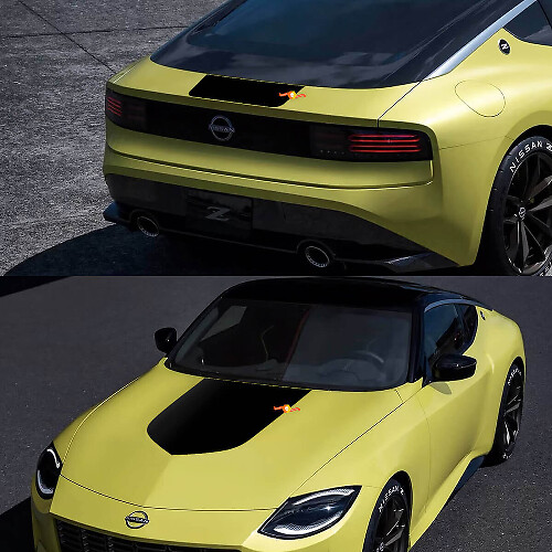 Kit Adesivi in Vinile Stile Blackout per Cofano e Bagagliaio per Nissan Z Legend Edition