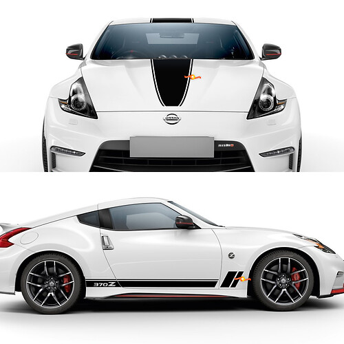 Kit grafico per decalcomanie per adesivo per adesivo laterale Nissan Nismo 370Z
