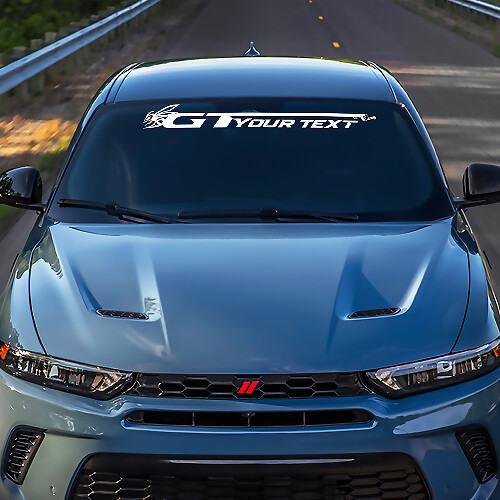 Adesivo in Vinile Personalizzato Stile GT per Parabrezza Dodge Hornet