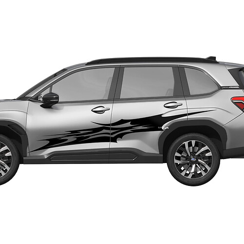 Porte laterali Stripes da corsa Decal in vinile - adesivo grafico Universal Fit Subaru Forester 1
