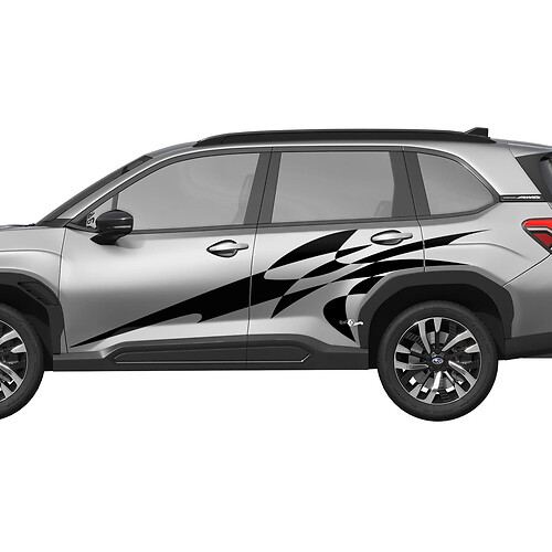 Porte laterali Stripes da corsa Decal in vinile - adesivo grafico Universal Fit Subaru Forester 2
