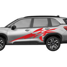 Porte laterali Stripes da corsa Decal in vinile - adesivo grafico Universal Fit Subaru Forester 2
 3