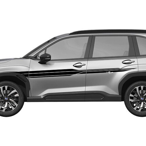 Porte laterali Stripes da corsa Decal in vinile - adesivo grafico Universal Fit Subaru Forester 2
