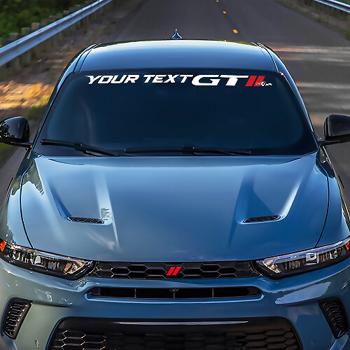 Adesivo in Vinile per Parabrezza con Lettere Personalizzate Stile GT per Dodge Hornet