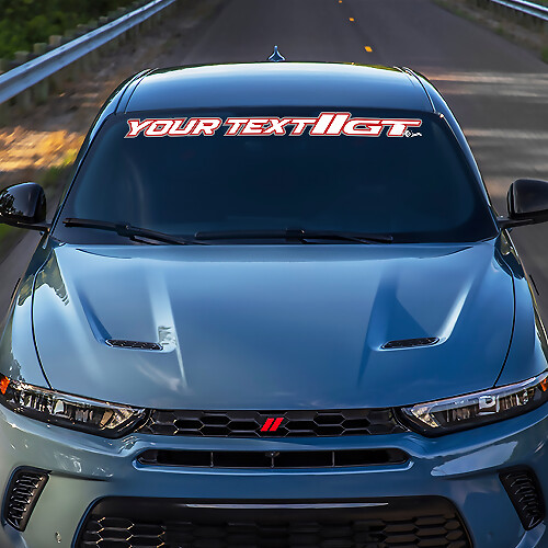 Adesivo in Vinile con Lettere Bordate Stile GT per Parabrezza Dodge Hornet