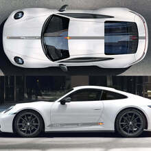 Kit Adesivi Lettere Strisce Cofano Tetto e Fiancate Porsche 911 Carrera_2