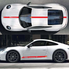 Kit Adesivi Lettere Strisce Cofano Tetto e Fiancate Porsche 911 Carrera_3