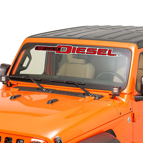 Adesivo in Vinile con Scritta EcoDiesel per Parabrezza 5 per Jeep Wrangler