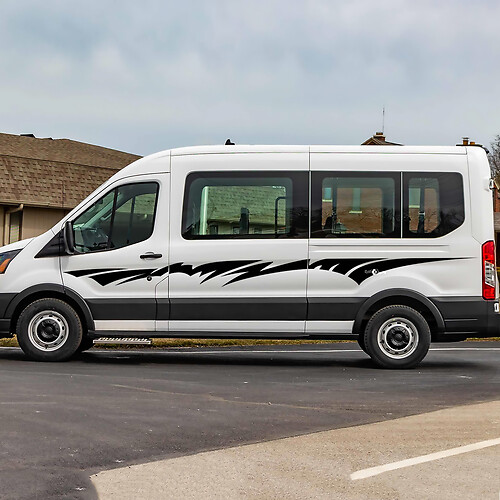 Decalcomanie a strisce laterali in vinile Ford Transit 3 3
