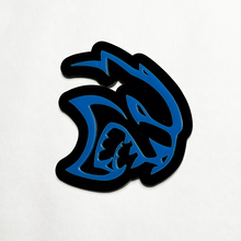 Badge 3d personalizzato Hellcat Dodge Fender Badges Emblema del portellone Blue della griglia anteriore blu
 4