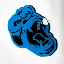 Distintivo 3D Gorilla Arrabbiato per Auto per Griglia Portellone_3