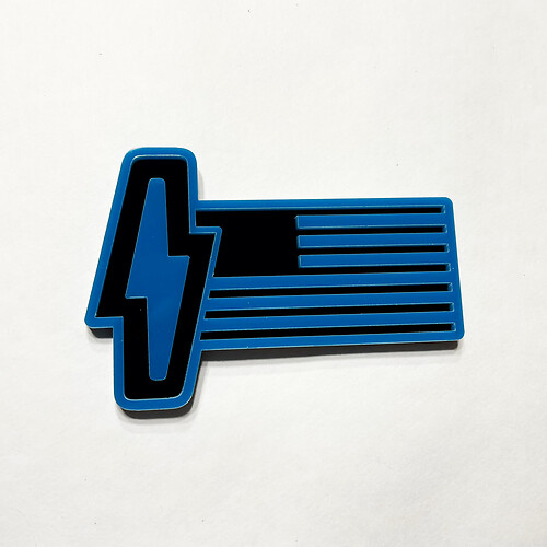 Ford 150 Lightning US Flag 3D BADGE - BADGI FENDER Custom Emblema rosso e nero
 1