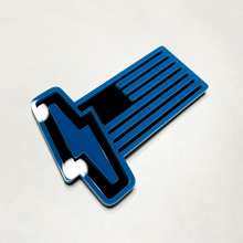 Ford 150 Lightning US Flag 3D BADGE - BADGI FENDER Custom Emblema rosso e nero
 4