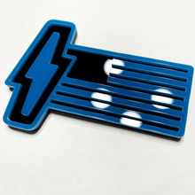 Ford 150 Lightning US Flag 3D BADGE - BADGI FENDER Custom Emblema rosso e nero
 5