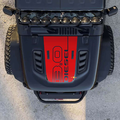 Hood 3.0 Diesel Jeep Graphic Vinil Decal Adesivo
