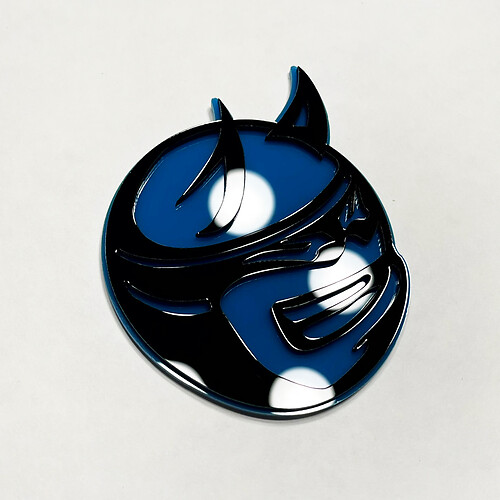 Badge 3D personalizzato Drag Bee Demon Dodge Challenger Logo Challenger Badge Fender Emblema rosso e grigio
 1