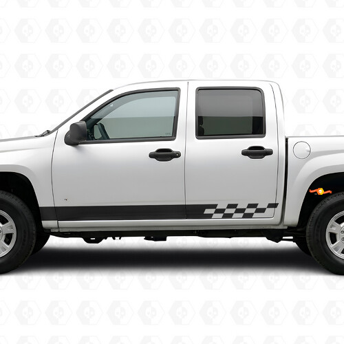 Strisce Viniliche a Scacchiera Lightning per Porta e Minigonna per Chevrolet Colorado 1ª Gen 2004-2012