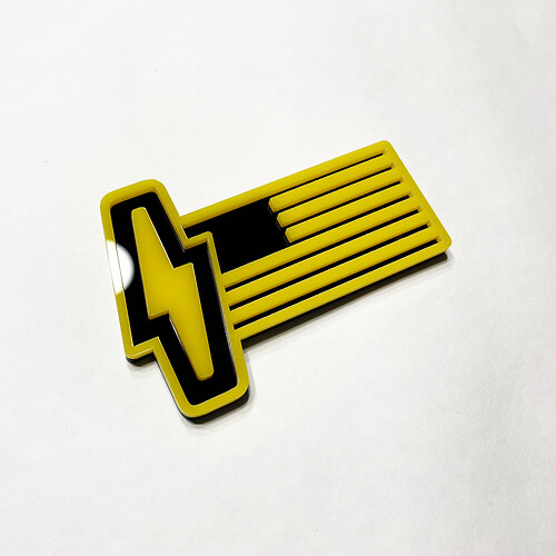 Ford 150 Lightning US Flag 3D Badge - Badge parafango personalizzato Emblema giallo e nero
 1
