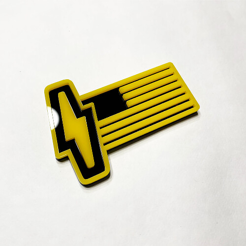 Ford 150 Lightning US Flag 3D Badge - Badge parafango personalizzato Emblema giallo e nero
