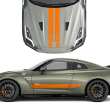 Cappuccio e lati dual di grafica tribale kit decalcomania per Nissan GT-R
 3