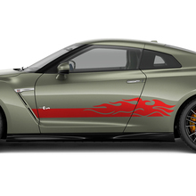 Kit adesivi fiamme per porte laterali per Nissan GT-R
 2