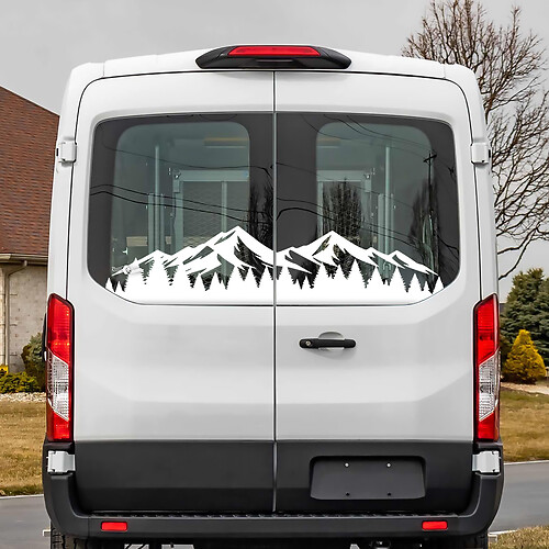 Montagne del finestrino posteriore Ford Transit Forest Decal Vinyl Decal
