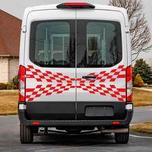 Musclecar Transit posteriore a scacchi grafica adesivo per decalcomania in vinile
 3