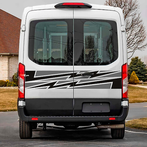 Grafiche in Vinile per Porte Posteriori Lightning Adesivo 2 per Ford Transit