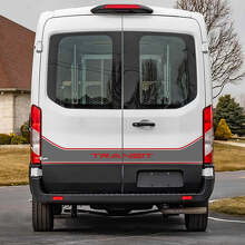 Adesivi in vinile per grafica con scritte per porte posteriori, linea Transit, set da 4 per Musclecar Transit 2