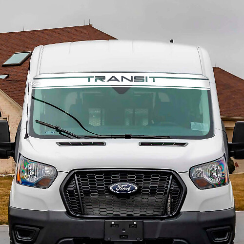 Strisce adesive per parabrezza con lettere Transit in vinile per Ford Transit
