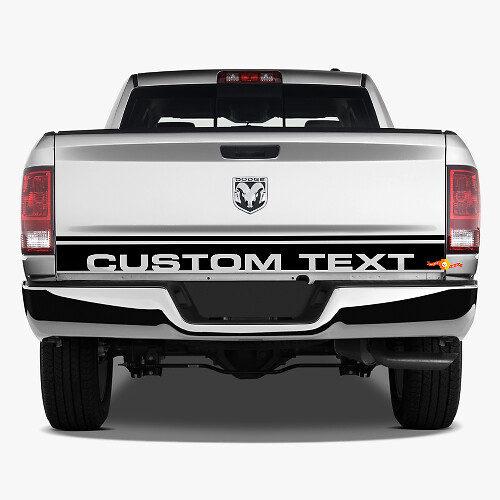 Adesivo Vinil Personalizzato a Strisce Doppie per Portellone Dodge Ram 1500 Power Wagon