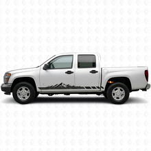 Strisce Viniliche Topografiche Montagna per Porta e Battitacco per Chevrolet Colorado 1ª Gen 2004-2012_2
