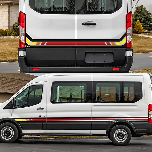 Ford Transit retrò le porte posteriori retrò grafica
