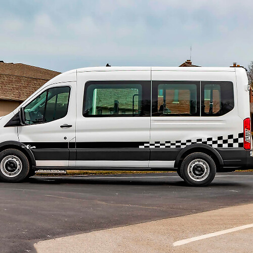 Ford Transit Flag Flag Stripes laterale Adesivo per decalcomanie in vinile
