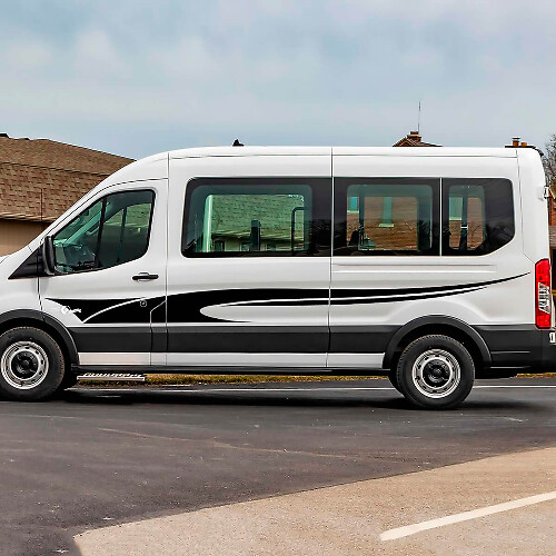 Ford Transit Flag Flag Stripes laterale Adesivo per decalcomanie in vinile
