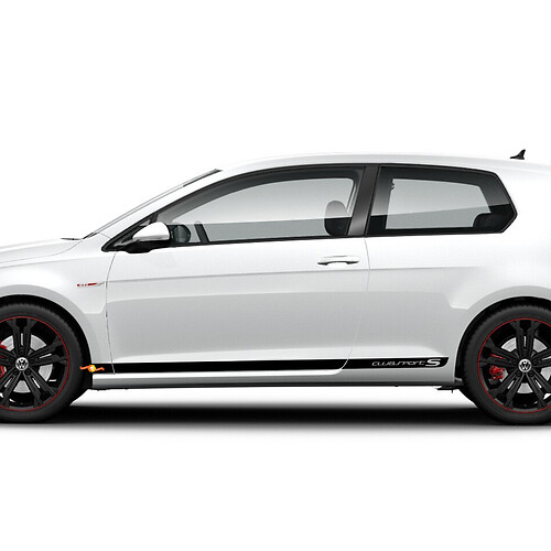 Kit di design da corsa per porte laterale a strisce di decalcomanie per Volkswagen Golf Clubsport S
