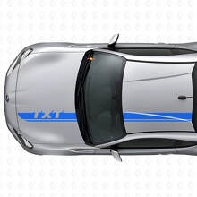 Set di adesivi in vinile con strisce personalizzate per cofano e tetto per Subaru BRZ_2