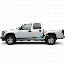 Strisce in vinile Retro Mountain Wave per porte e modanature laterali per Chevrolet Colorado 1ª Gen 2004-2012_2