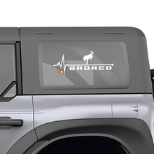 Ford Bronco laterale posteriore Finestra cardiaco del cuore Pulse Decali grafici
 3