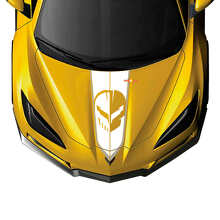 Adesivo in Vinile Cofano Teschio Jake per Chevy Corvette C8_2