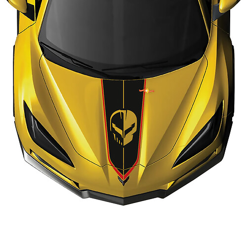 Chevy Chevrolet Corvette Jake C8 Hood 2 Colori adesivo decalcomania in vinile 2
