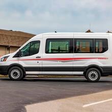 Porte laterali Ford Transit Stripes Adesivo per decalcinezione in vinile 2
 2