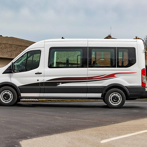 Ford Transit Stripes Gradient Porte laterali grafica adesivi per decalcomanie in vinile 2
