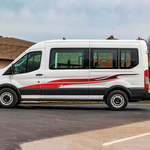 Adesivo in Vinile con Grafiche a Strisce Laterali Gradienti Fiamma per Musclecar Transit 3