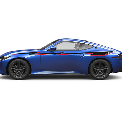 Kit decalcomania di stile a strisce z laterali per Nissan Z Sport
