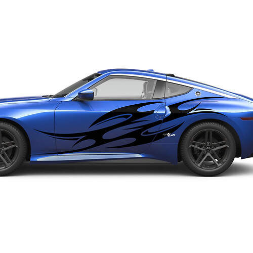 Kit di decalcomanie per le porte della grafica tribale con mosca laterale per Nissan Z Sport
